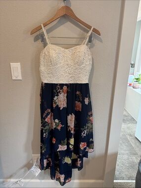 auw lace dress As U Wish AUW Beige Lace A-Line Flare Dress S